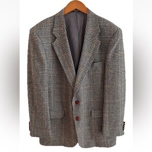 Stanley Blacker Vintage Houndstooth Wool Sport Coat Blazer Size 42R